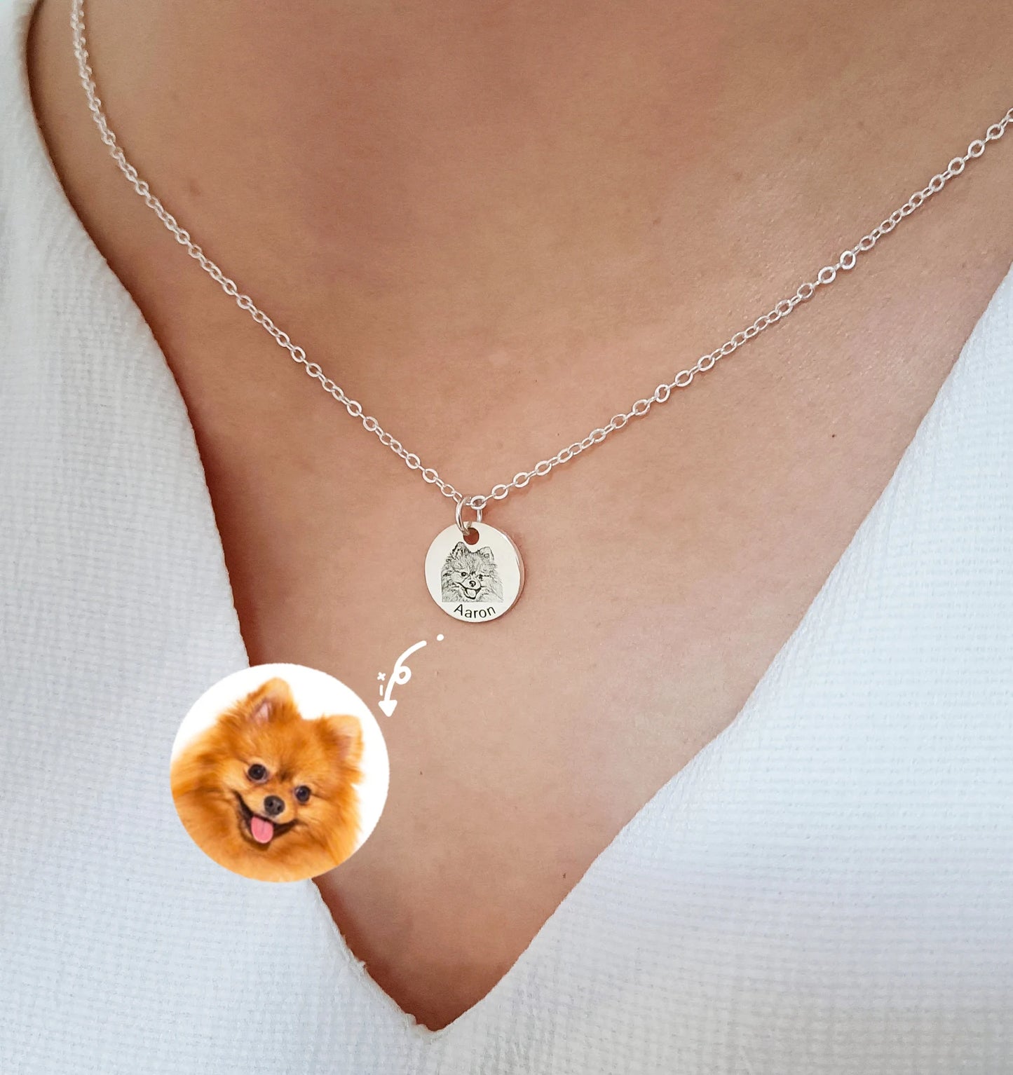 Collier portrait personnalisable