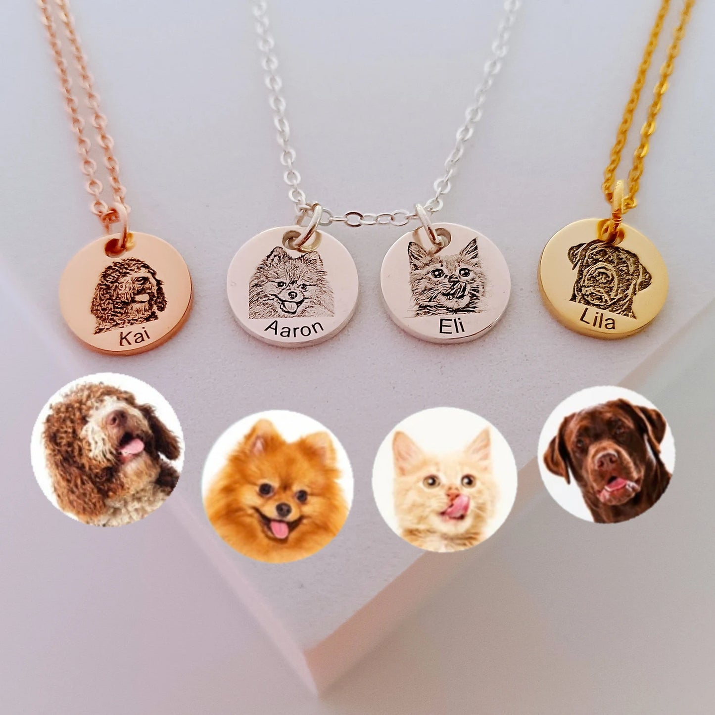 Collier portrait personnalisable