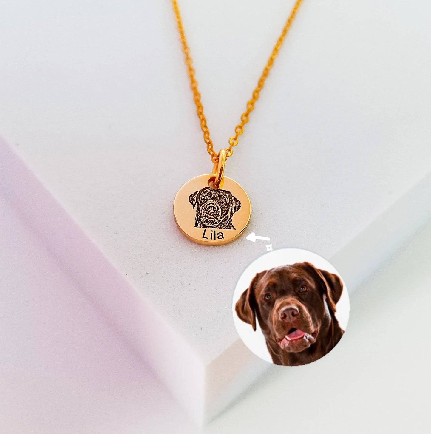 Collier portrait personnalisable