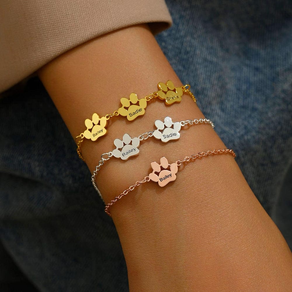 6Pc empreinte de chien chat griffe Silicone Bracelet chien 6Pc empreinte de chien chat griffe Silicone Bracelet chien